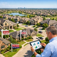 Dallas-Fort Worth residential neighborhoods during summer 2026 with active real estate market activity
