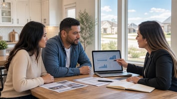 Homeowner reviewing real estate selling options with an advisor during the 2026 Texas and Oklahoma housing market