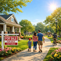 Oklahoma City skyline with suburban homes representing spring housing market activity