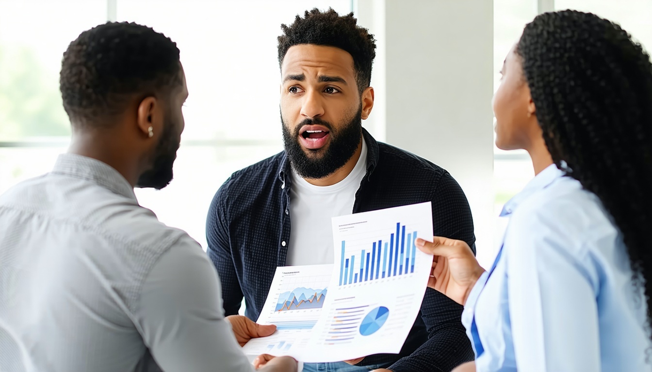 A potential homebuyer discussing with a real estat